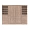 Bestar Pur Full Murphy Bed and 2 Storage Units with Drawers (109W) in rustic brown 26894-000009 - alternate 6